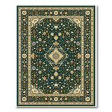 Dark Green Traditional Persian Area Rug