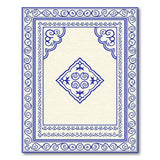 Ornate Blue Persian Border Area Rug