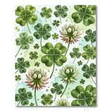 Whimsical Green Clover Shamrock Area Rug