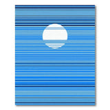 Blue Striped Sun Horizon Area Rug
