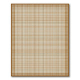 Tan Brown Plaid Woven Rustic Farmhouse Area Rug