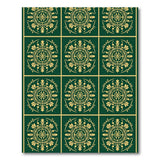 Emerald Green Gold Medallion Persian Rug