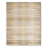 Beige Gold Striped Woven Area Rug