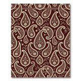 Elegant Maroon Paisley Area Rug