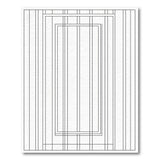 Black White Nested Frames Geometric Rug