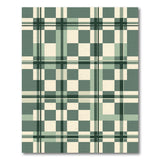 Modern Green Plaid Geometric Area Rug