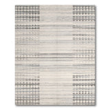 Grey Geometric Stripe Area Rug