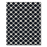 Black and White Black White Geometric Diamond Lattice Rug