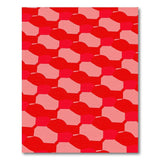 Vibrant Red Geometric Modern Area Rug