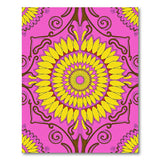 Pink Sunflower Mandala Area Rug