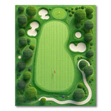 ODIKA Washable Golf Course Play Rug - Low Pile Non-Slip Kids Area Rug