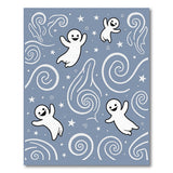 Whimsical Cartoon Ghosts Blue Area Rug