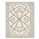 Grey Geometric Heritage Tribal Area Rug