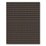 Dark Brown Geometric Grid Area Rug