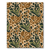Abstract Leaf Area Rug in Brown Tan