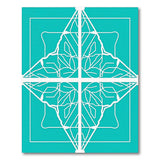 Teal Intricate Mandala Geometric Area Rug