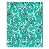 Abstract Area Blue and Teal Swirl Abstract Area Rug