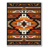 Southwestern Geometric Orange Area Rug