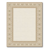 Beige Persian Area Rug with Ornate Border