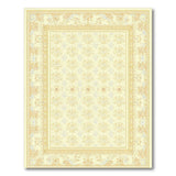 Ornate Beige Gold Floral Persian Area Rug