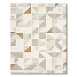 Beige and Neutral Geometric Modern Modern Geometric Beige Grey Area Rug