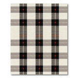 Black Red Grey Plaid Area Rug