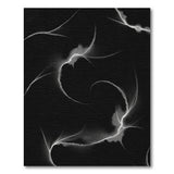 Ethereal Swirl Black White Abstract Area Rug