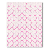 Blush Pink Geometric Lattice Area Rug