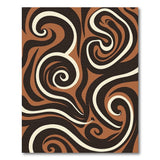 Brown and Tan Swirling Brown Tan Abstract Area Rug