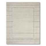 Beige Geometric Frame Geometric Modern Area Rug