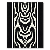 Bold Black White Zebra Geometric Area Rug