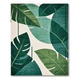 Emerald Green Leaf Abstract Area Rug