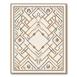 Beige and Neutral Beige Geometric Modern Area Rug