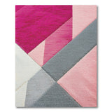 Pink Vibrant Pink Geometric Modern Area Rug