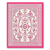Pink Ornate Baroque Floral Rug
