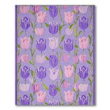 Purple Pink Tulip Floral Area Rug