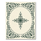 Beige and Neutral Ornate Floral Frame Area Rug