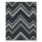 Heritage Tribal Bold Black White Zigzag Geometric Rug