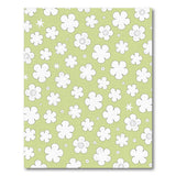 Whimsical Mint Green Rug with White Flowers Stars