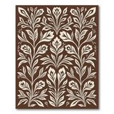Elegant Floral Brown Vintage Area Rug