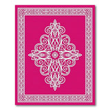 Vibrant Pink Traditional Persian Rug with White Intricate Motifs
