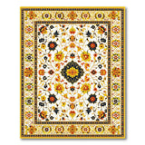 Elegant Yellow Persian Floral Area Rug