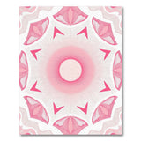 Radiant Pink Mandala Line Art Area Rug