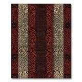 Red Leopard Stripe Washable Area Rug