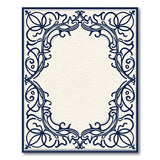 Traditional Persian Blue and Teal Navy Blue Ornate Persian Border Rug