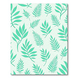 Lush Green Fern Leaf Coastal Area Rug