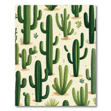 Lush Green Cactus Desert Area Rug