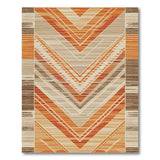 Orange Chevron Zigzag Southwestern Rug