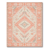 Coral Geometric Southwestern Area Rug