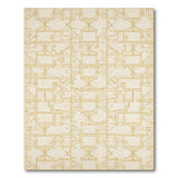 Gold and Silver Geometric Modern Gold Lattice Geometric Area Rug